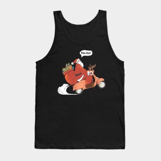 Santa Riding Scooter Tank Top